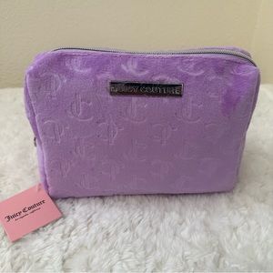 Juicy Couture Lilac Terry Cloth Velour Cosmetics Bag